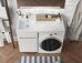 Wash 110см  Polytitan раковина столешница для монтажа над стиральной машиной