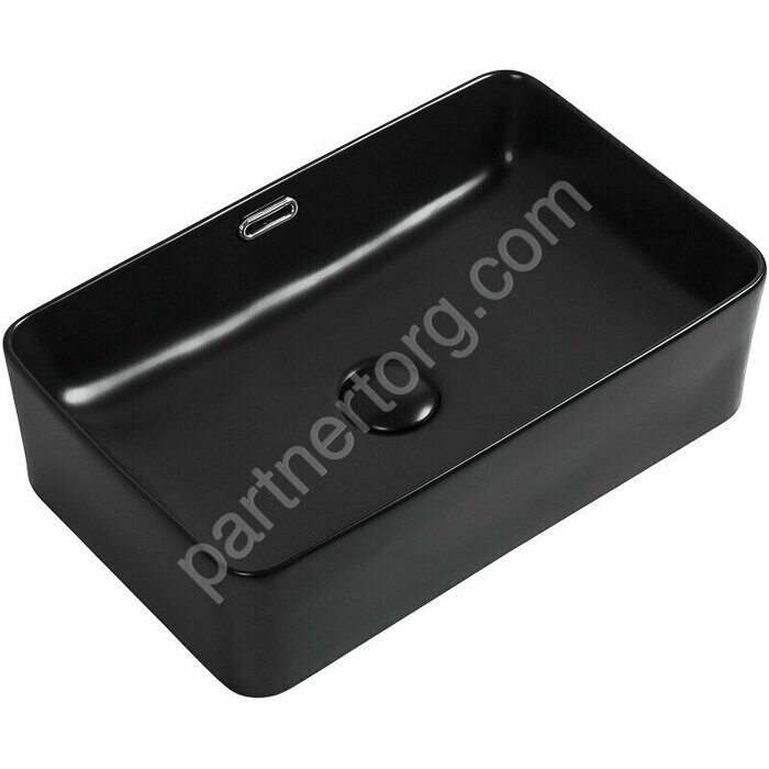 PERFECT-2-MB раковина накладная 480х315х140 без отверстия под смеситель черная матовая