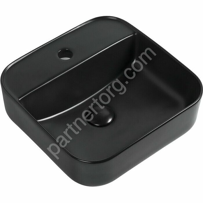 CITY-2 раковина накладная черная 390х390х140 с отверстием под смеситель