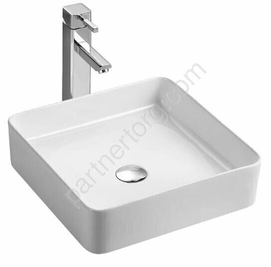 Azario белая раковина настольная 40х40х11см AZ-2179