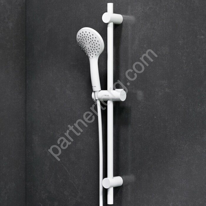 F0190033 Gem душ.комплект: ручн.душ 1 ф-ция d 110 мм, штанга 700, шланг 1 750 мм, белый, шт.