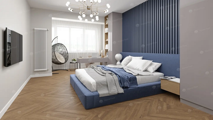 ФРАНЦУЗСКАЯ ЕЛОЧКА Ultra LVT клеевая плитка ПВХ Alpine Floor ECO 5-25