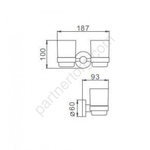Frap F30208 стаканы для ванной черный