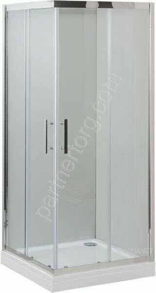 Aquanet Delta Cube NPE1142, душевой уголок квадратный, 100х100х200 см, прозрачное стекло, профиль хром