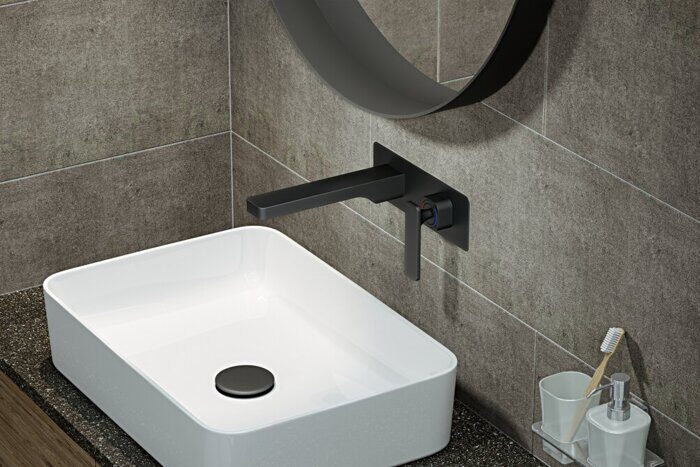 Torne Timo 4371/03SM чёрный смеситель для раковины встроенный