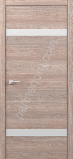 S STATUS дверь межкомнатная с алюминиевой кромкой Арт-Шпон дуб карамельный стекло белое