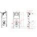 B207OK-SET комплект  подвесной унитаз Calypso CS207OK и инсталляции CS501A