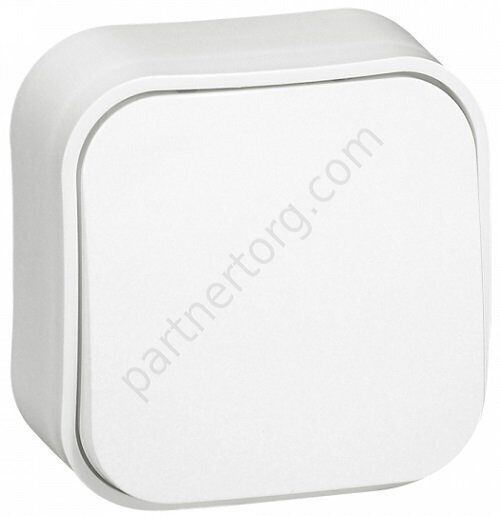 Legrand Quteo переключатель 1-клавишный 10АX 250В, цвет белый