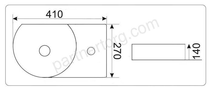CeramaLux 9273 раковина подвесная белая