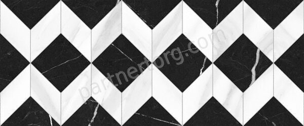 Aurora чёрно-белая плитка облицовочная Global Tile