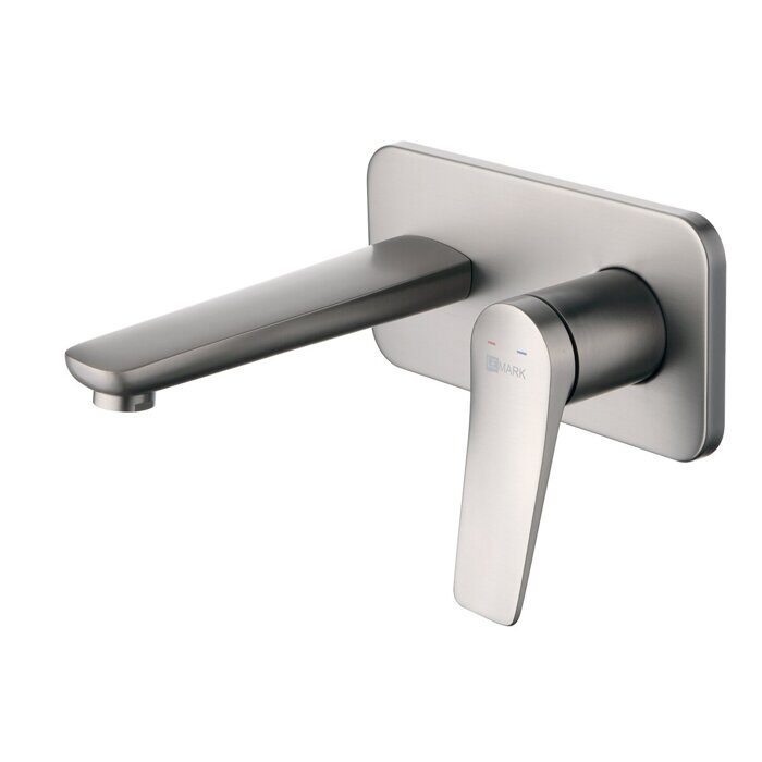 Bronx LM3726GM, смеситель для раковины встраиваемый, с донным клапаном, графит Lemark