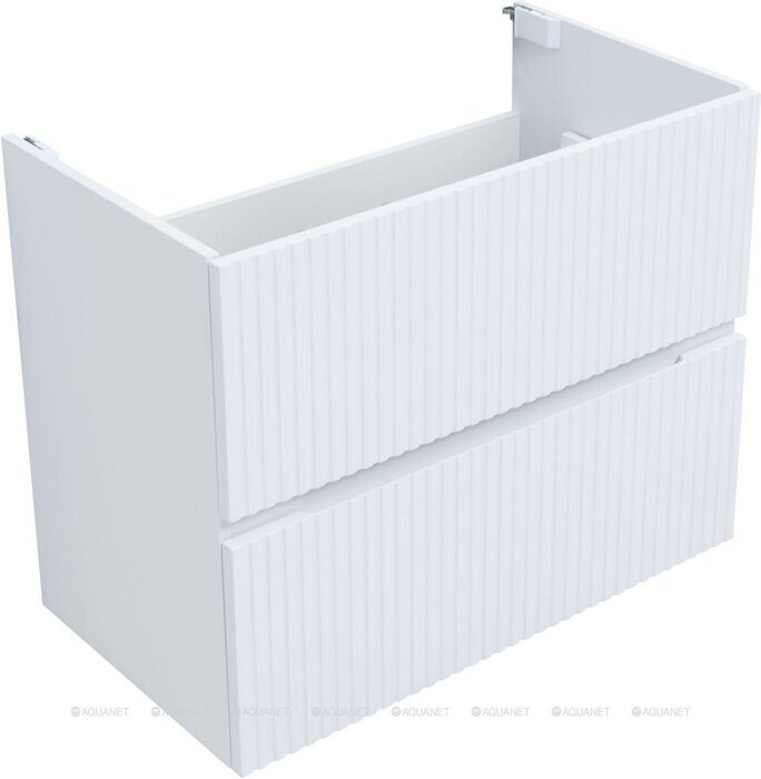 Джейн 80 тумба белая матовая для ванной комнаты Aquanet