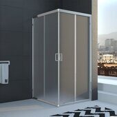 Veconi RV22-90K-02-19C1 душевой угол, 90х90x195 см, дверь раздвижная, профиль хром