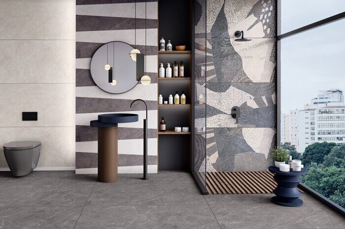 Pyrenees Grey Glossy granula, Пиренеес Грей полированный гранулы серый керамогранит 120х60см
