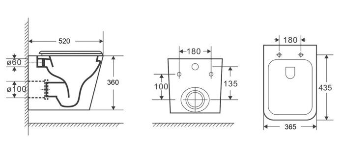 Niagara Atrio NG-9303 подвесной безободковый унитаз белый с сидением