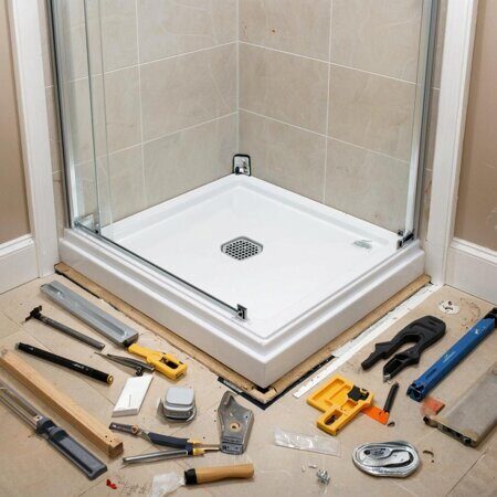 изображение Монтаж поддона душевой кабины