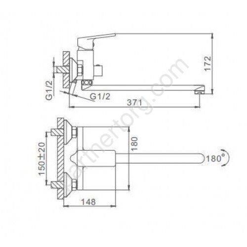 Frap F2246 смеситель для ванны хром