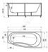 Пандора ванна акриловая асимметричная Aquatek 160х75см с каркасом и сливом-переливом