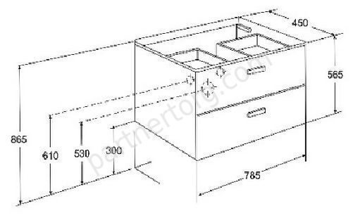 Victoria Nord тумба для ванной комнаты венге 80 Roca