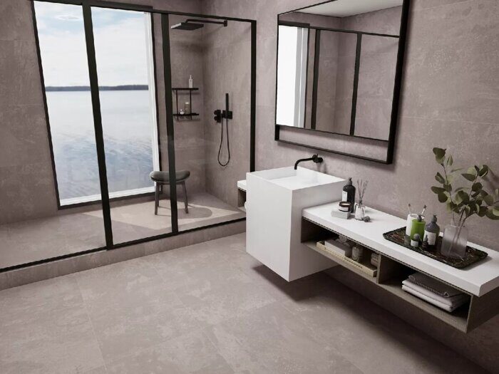 Stonella Dark Shadow керамогранит матовый Duna Colortile 120х60см