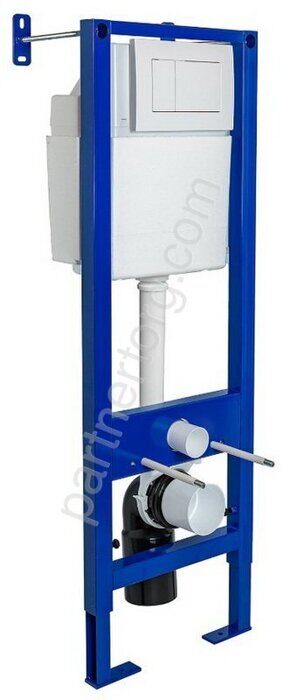 Berges Atom 410 инсталляция для подвесного унитаза, клавиша белая