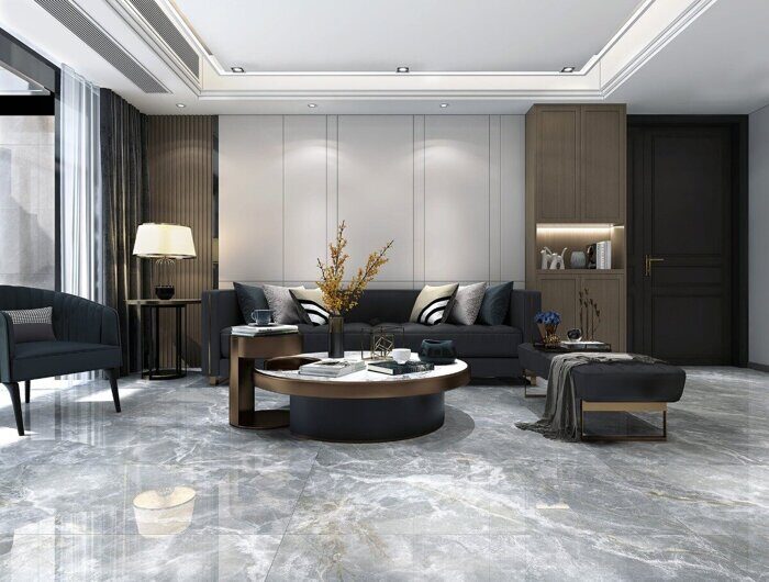 Легенда голубой керамогранит серебряный блеск Global Tile 120х60см