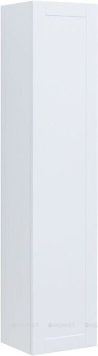 Терра 35 шкаф-пенал белый матовый для ванной комнаты Aquanet