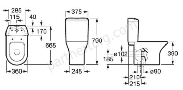 Nexo Roca унитаз-компакт напольный 342640000 с бачком (универсальный выпуск)