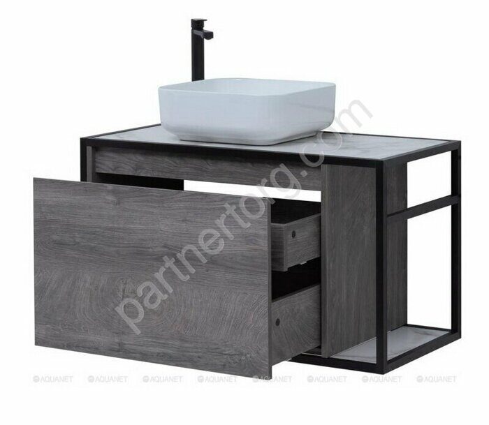 Nova Lite LOFT 75 тумба дуб рошелье для ванной комнаты правая Aquanet