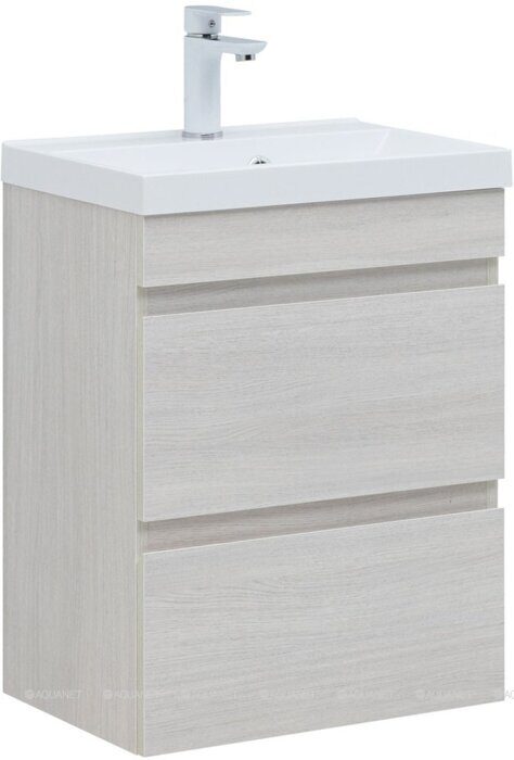 Нота new 50 тумба дуб холден для ванной комнаты с раковиной-столешницей Нота 50 Aquanet