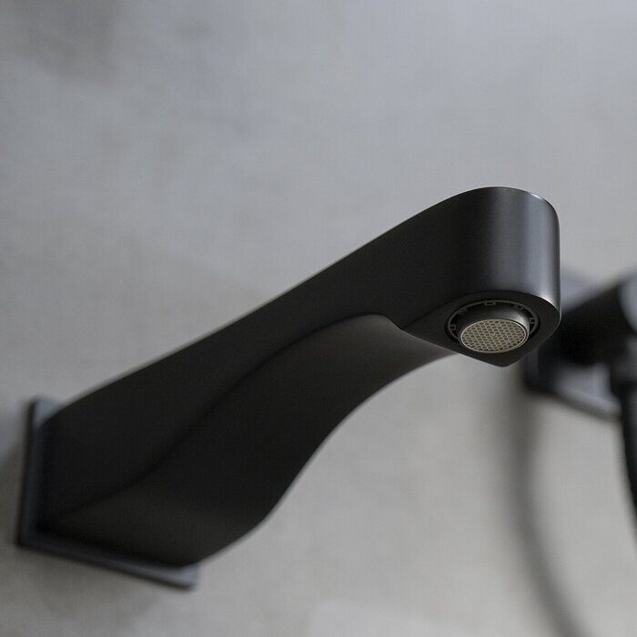 Ursus LM7222BL душевая система скрытого монтажа с тропическим душем, черный Lemark