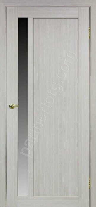 Парма 412.21 межкомнатная дверь дуб беленый FL лакобель черное