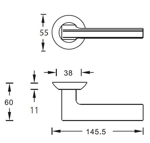 Archie Sedoso S010 110 HH ручка дверная фалевая на круглой накладке