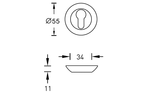 Archie CL  круглая накладка для еврозамка