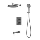 Duna Iddis встраиваемая душевая система с тропическим душем графит DUNGMSTi68