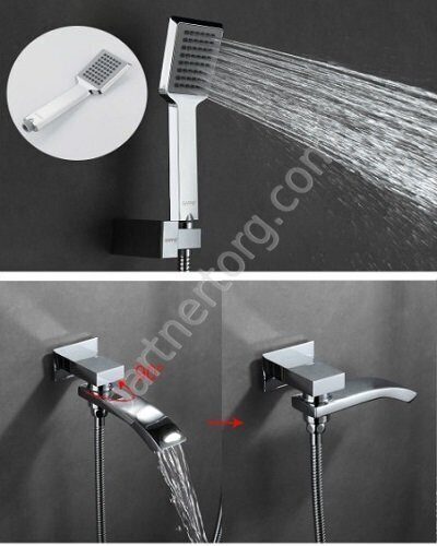 Gappo G7107-40 термостатическая душевая система с верхним душем встраиваемая хром