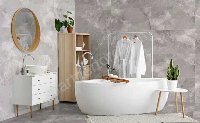 Twist серый керамогранит матовый карвинг 60х120 Global Tile