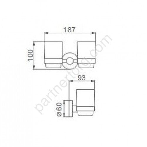 Frap F30108 стаканы для ванной сатин