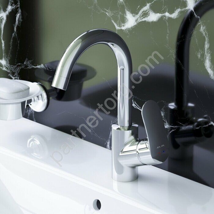 Like, смеситель для умывальника с поворотным изливом AM.PM F8002700 Распродажа