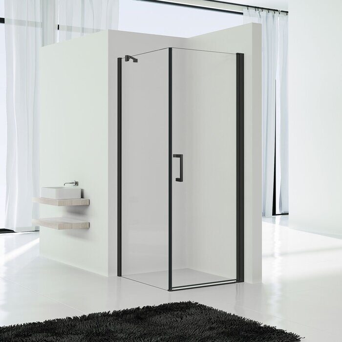 Vincea Orta VSR-1O9090CLB, душевой уголок 90х90х190 см, стекло прозрачное, профиль черный