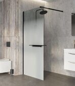 Niagara Nova NG-582-90Black душевая перегородка 90х200см, профиль черный, стекло белый градиент