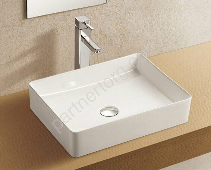 Azario белая раковина настольная 47х38х11см AZ-2178-S