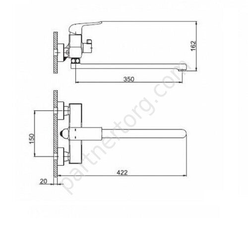 Aventador Gappo G2250 смеситель для ванны черный