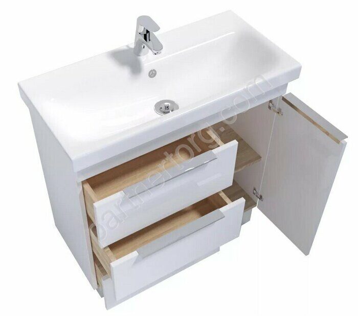 Gaula 80Н 3я 1д тумба напольная белая