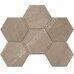 Gabbro Hexagon Grey GB02 серый неполированный керамогранит 29х25см Estima Мозаика