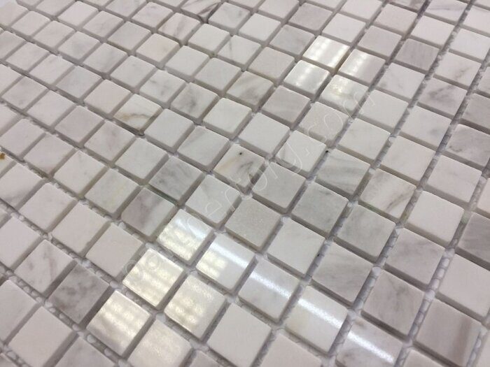 Белая марбл каменная мозаика Stone series Alma Ceramica KP-735