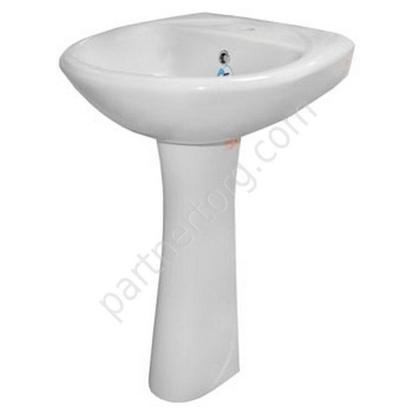 Santeri Соната 52 см белый умывальник с пьедесталом