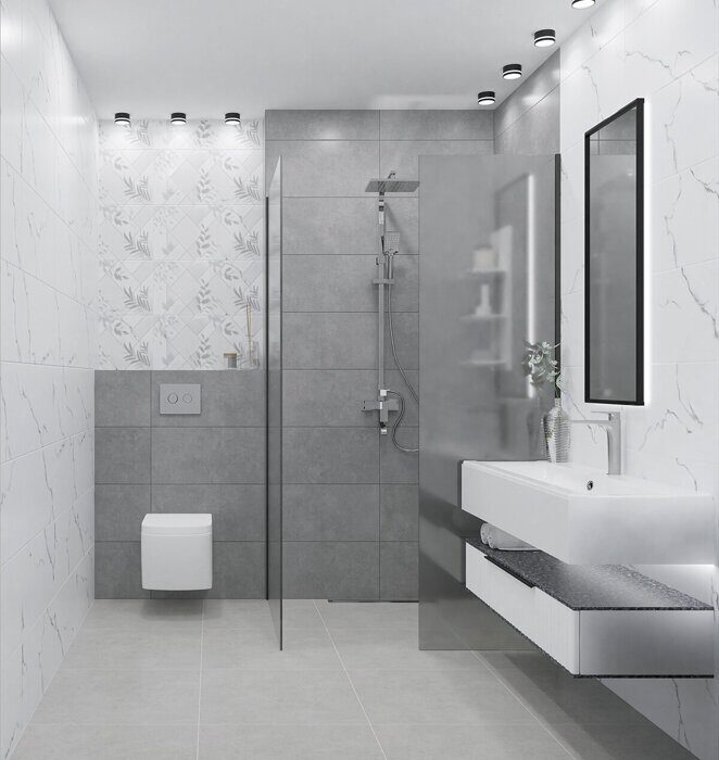 Calacatta Opaco декор белый матовый 31х63см Azori