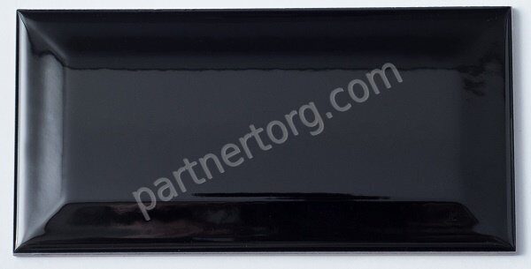 Ceramic Series TH752A керамическая чёрная плитка, прямоугольник 7,5х15см