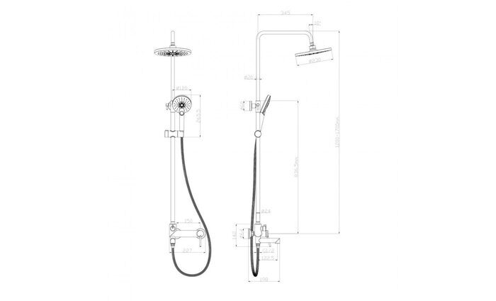 Minima LM3862C душевая система с тропическим душем, короткий излив, хром Lemark